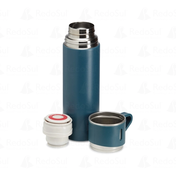 Kit de garrafa térmica personalizado 450 ml com duas tampas extras Kit de garrafa térmica personalizado 450 ml com duas tampas extras